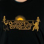 Orange Tulip Conspiracy Tee Shirt by butcherBaker aka Mike Bennewitz