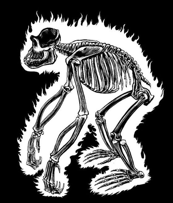 Atomic Ape: Gorilla Skeleton Shirt