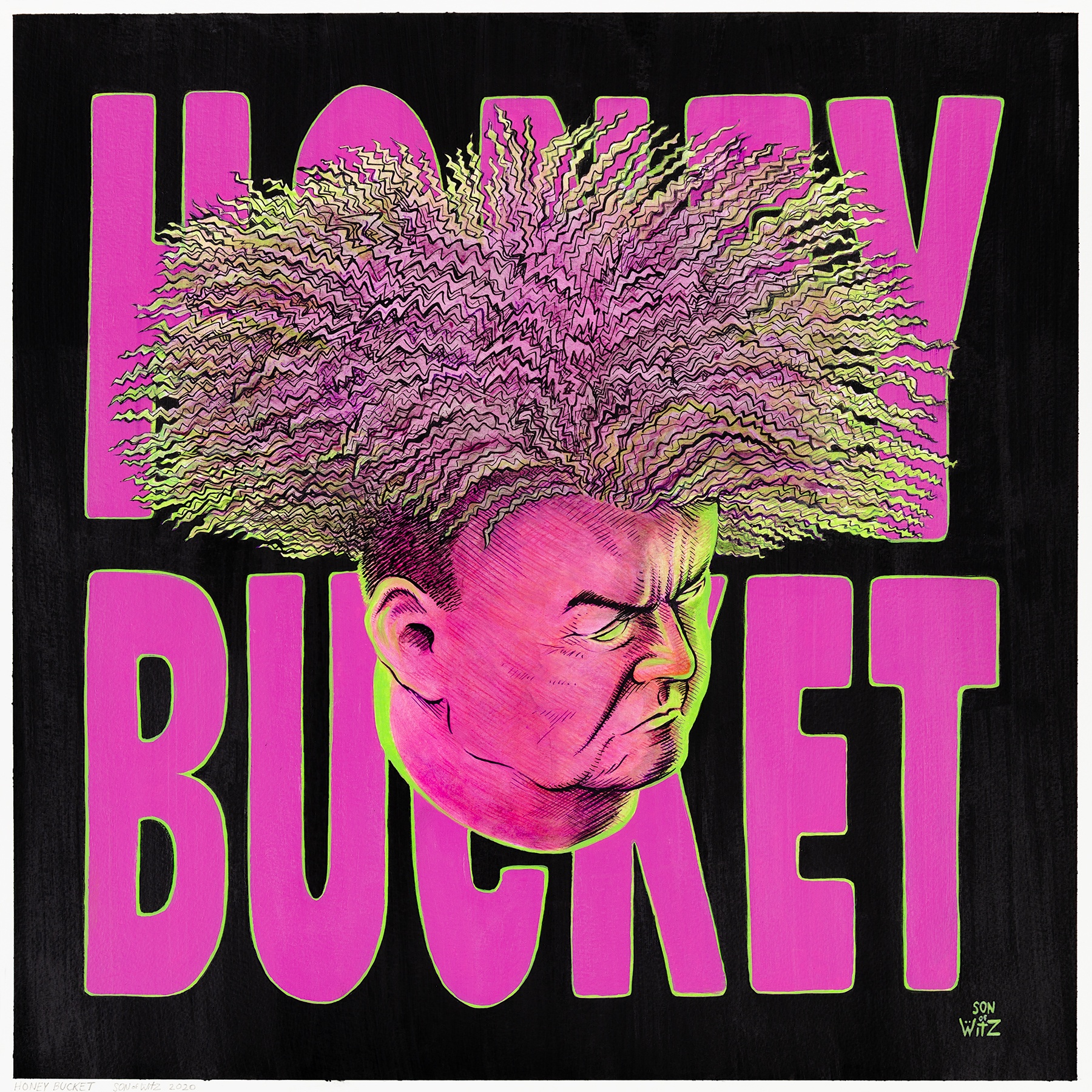 “Honey Bucket” Portrait Painting of King Buzzo
